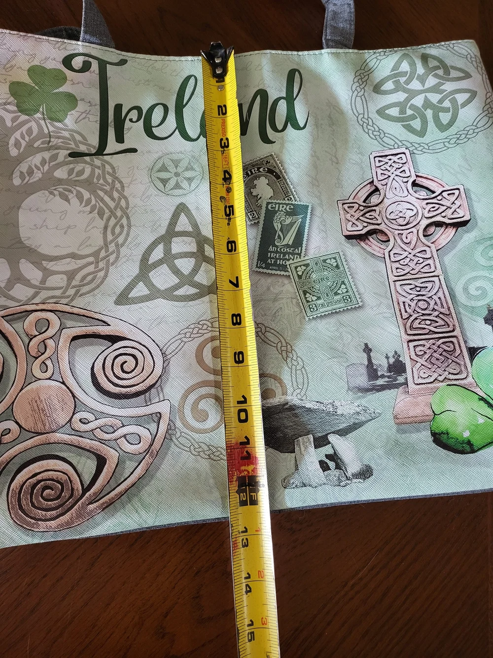 Ireland Celtic Shamrock Large Tote Bag – Irish Cross & Trinity Knot